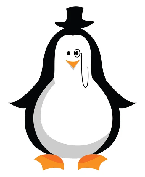 Pingüino, ilustración, vector sobre fondo blanco . — Vector de stock
