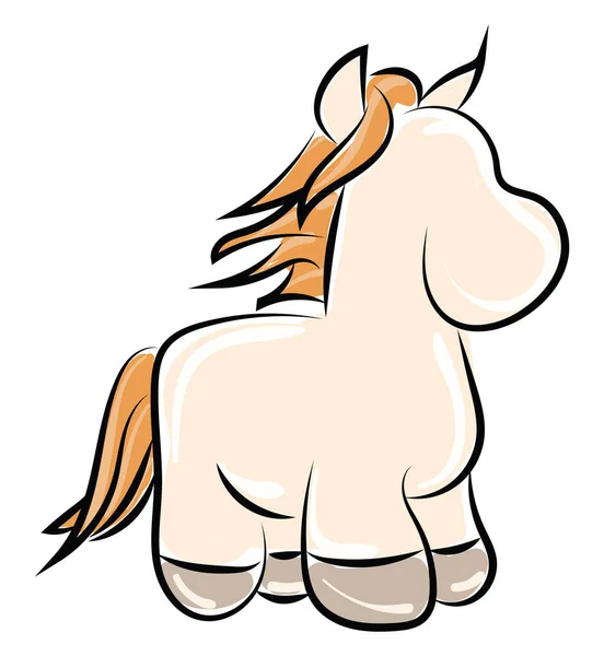 Pony, ilustrace, vektor na bílém pozadí. — Stockový vektor