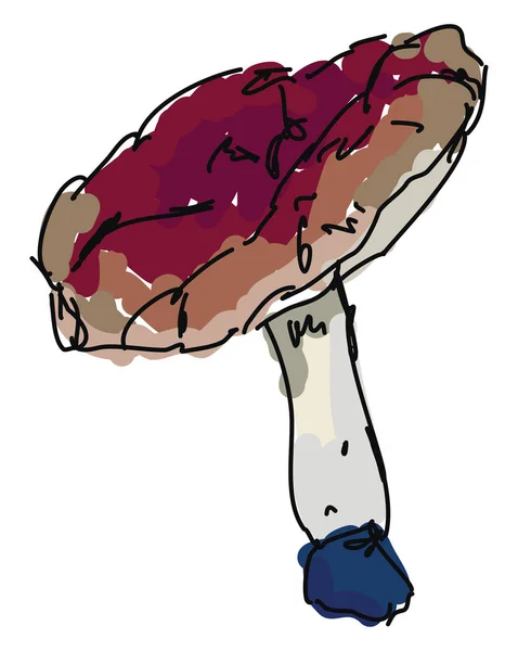Mushroom, illustration, vector on white background. — Stock Vector