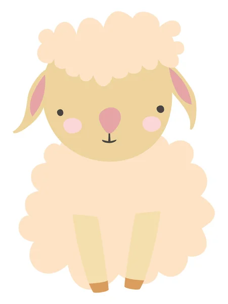 Mignon mouton, illustration, vecteur sur fond blanc . — Image vectorielle