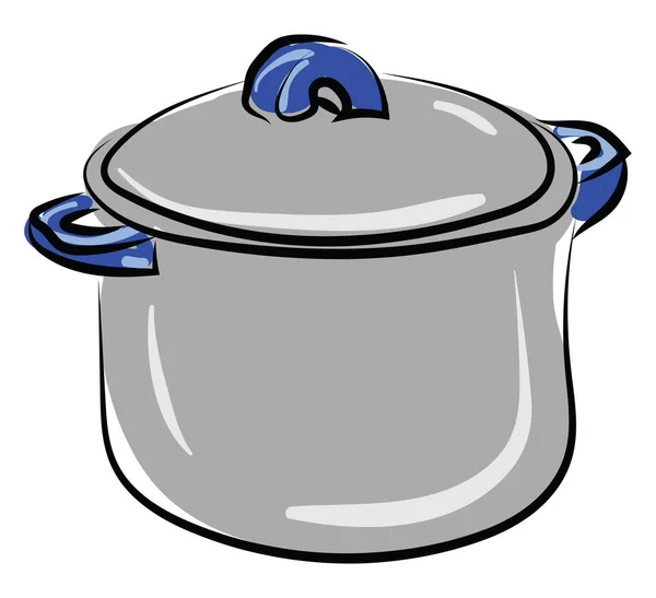 Pot à soupe, illustration, vecteur sur fond blanc . — Image vectorielle