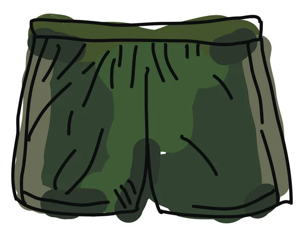 Gröna shorts, illustration, vektor på vit bakgrund. — Stock vektor