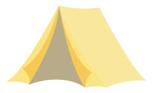 Gele tent, illustratie, vector op witte achtergrond. — Stockvector