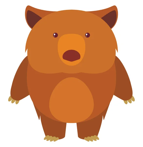 Ugly bear, illustration, vector on white background. — Stock Vector