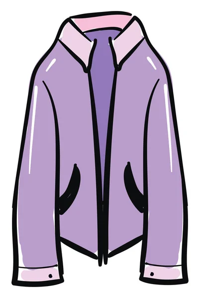 Фіолетова куртка, ілюстрація, вектор на білому тлі . — стоковий вектор