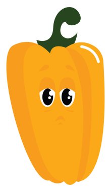 Sarı biber, illüstrasyon, beyaz arkaplanda vektör.