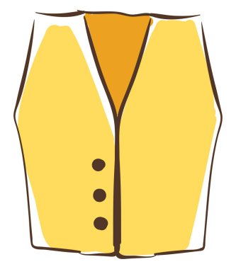 Sarı yelek, illüstrasyon, beyaz arka plan üzerinde vektör.