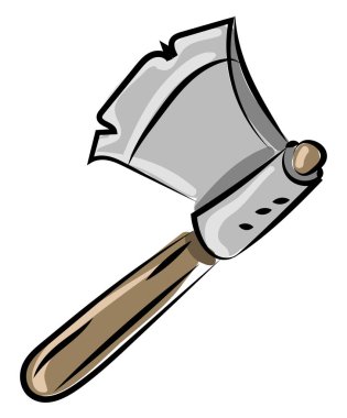 Beyaz arka planda balta, illüstrasyon, vektör.