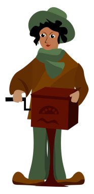 Varil organ, illüstrasyon, beyaz arka plan vektör.