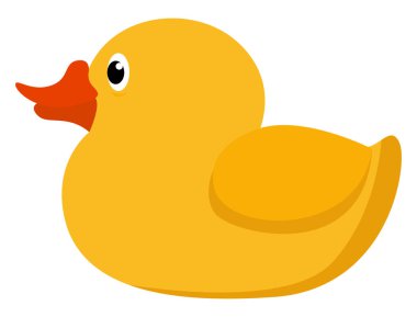 Banyo ördeği, illüstrasyon, beyaz arka plan üzerinde vektör.