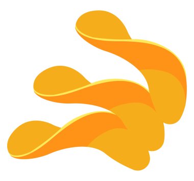 Beyaz arka planda yongalar, illüstrasyon, vektör.