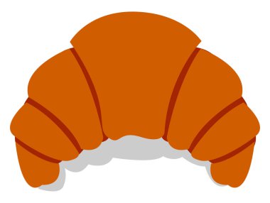 Kruvasan, illüstrasyon, beyaz arka plan üzerinde vektör.