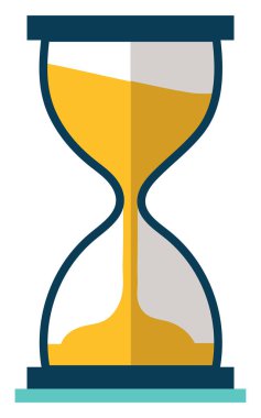 Kum saat, illüstrasyon, beyaz arka plan vektör.