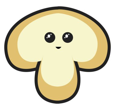 Tatlı mantar, illüstrasyon, beyaz arkaplanda vektör..