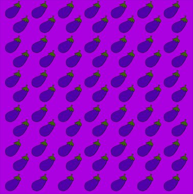 Patlıcan duvar kağıdı, illüstrasyon, beyaz arka plan vektör.