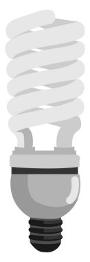 Led ampul, illüstrasyon, beyaz arka plan vektör.