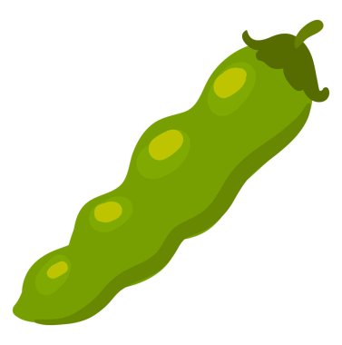 Düz fasulye, illüstrasyon, beyaz arka plan üzerinde vektör.