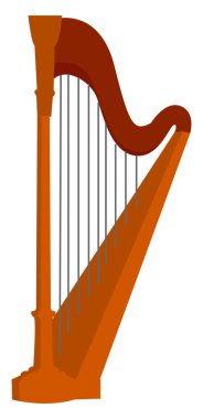 Arp aleti, illüstrasyon, beyaz arka plan üzerinde vektör.