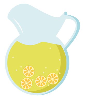 Limonata, illüstrasyon, beyaz arka plan vektör.