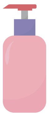 Sıvı sabun, illüstrasyon, beyaz arka plan üzerinde vektör.