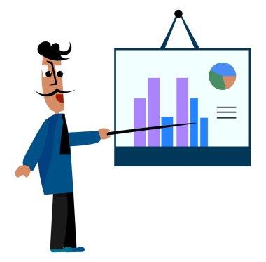 Adam sunan, illüstrasyon, beyaz arka plan üzerinde vektör.