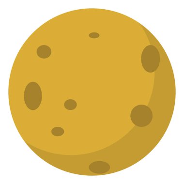 Dolunay, illüstrasyon, beyaz arkaplan vektörü.