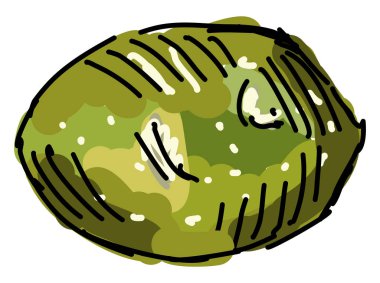 Sapo kavunu, illüstrasyon, beyaz arka plan üzerinde vektör.