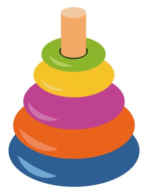 Çocuk oyuncağa, illüstrasyon, beyaz arka plan üzerinde vektör.