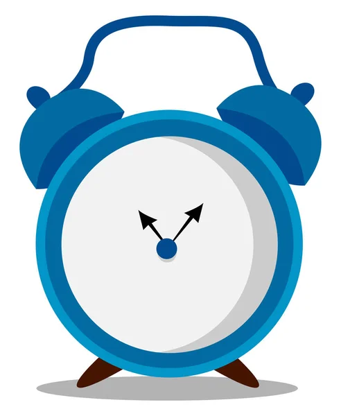 Reloj azul, ilustración, vector sobre fondo blanco. — Vector de stock