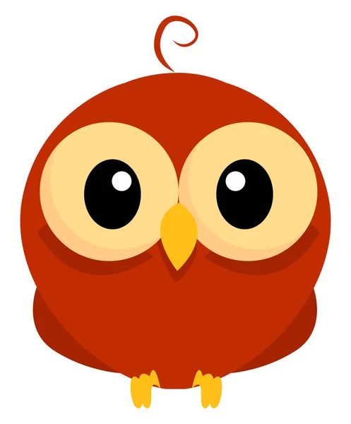 Baby cute owl, illustration, vector on white background. — Stock Vector
