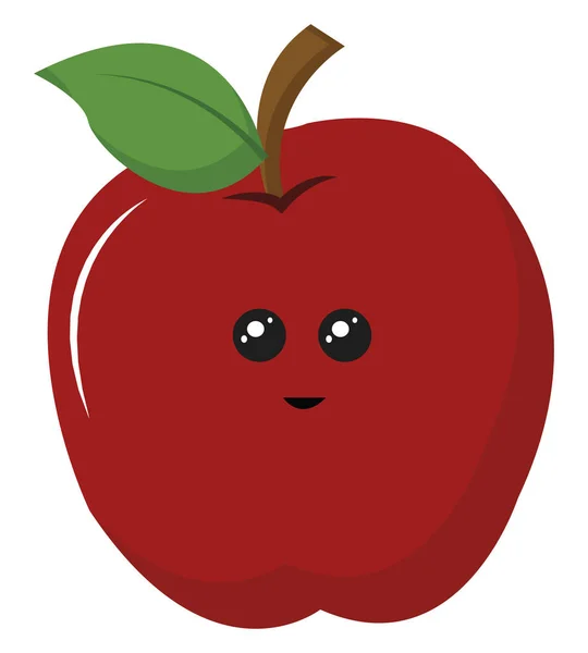 Czerwone jabłko, ilustracja, wektor na białym tle. — Wektor stockowy