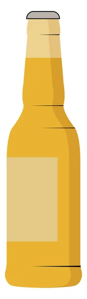 Bouteille de bière, illustration, vecteur sur fond blanc . — Image vectorielle