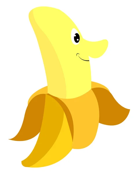 Ευτυχισμένη μπανάνα, εικονογράφηση, διάνυσμα σε λευκό φόντο. — Διανυσματικό Αρχείο
