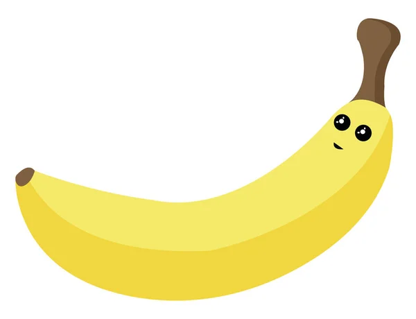 Söt banan, illustration, vektor på vit bakgrund. — Stock vektor