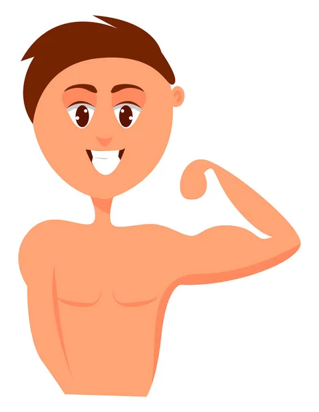 Bodybuilder, illustratie, vector op witte achtergrond. — Stockvector