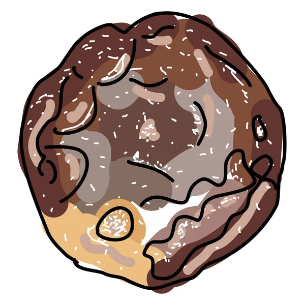 Donut crema, ilustración, vector sobre fondo blanco . — Archivo Imágenes Vectoriales