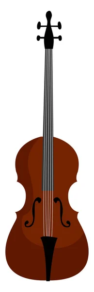 Instrumento de violonchelo, ilustración, vector sobre fondo blanco . — Vector de stock