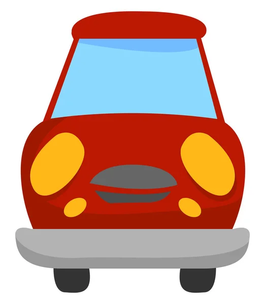 Rode auto, illustratie, vector op witte achtergrond. — Stockvector