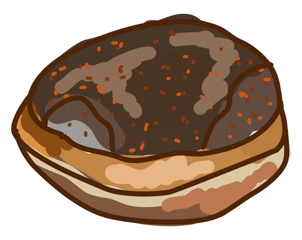 Frischer Donut, Illustration, Vektor auf weißem Hintergrund. — Stockvektor