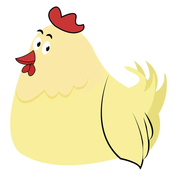 Chicken, illustration, vector on white background. — Stock Vector