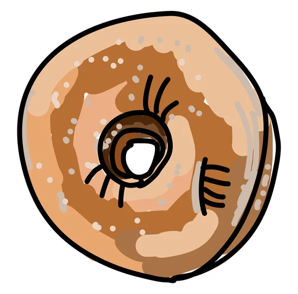 Donut de coco, ilustración, vector sobre fondo blanco . — Archivo Imágenes Vectoriales