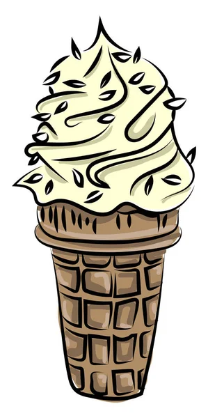 Παγωτό καρύδας, εικονογράφηση, διάνυσμα σε λευκό φόντο. — Διανυσματικό Αρχείο