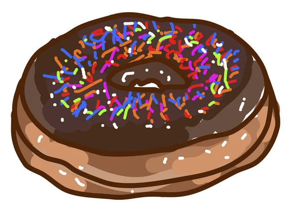 Donut mit Stacheln, Illustration, Vektor auf weißem Hintergrund. — Stockvektor