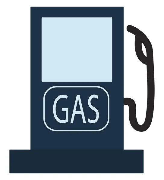 Blue gas pump, illustration, vector on white background. — Stock Vector