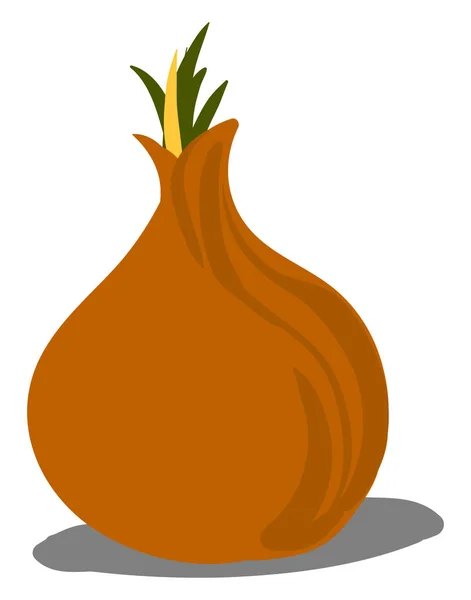 Cebolla plana, ilustración, vector sobre fondo blanco . — Vector de stock