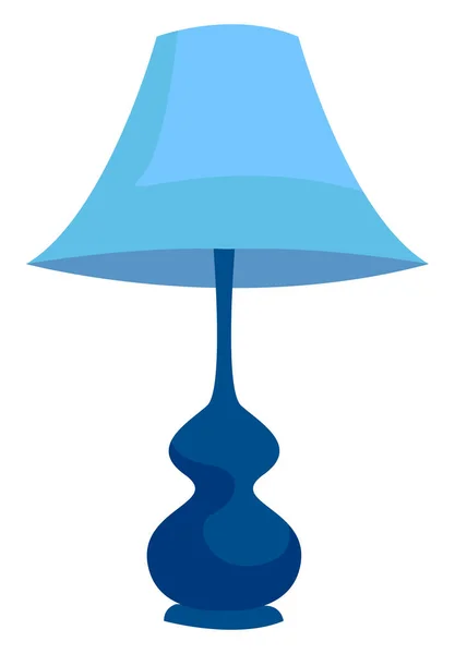 Lampă albastră, ilustrație, vector pe fundal alb . — Vector de stoc