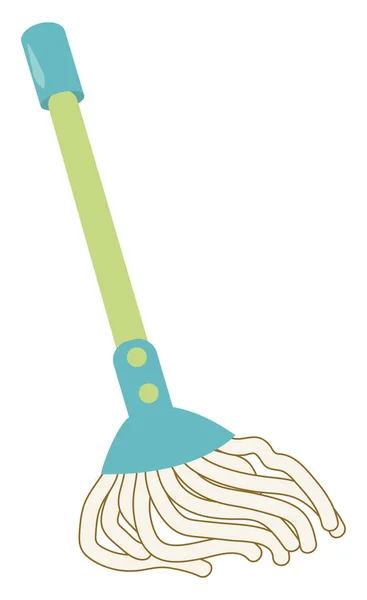 Blue mop, illustration, vector on white background. — Stock Vector