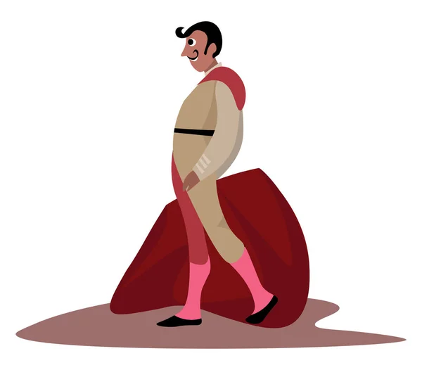 Matador man, illustration, vector on white background. — Stock Vector