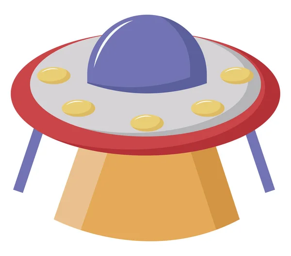 UFO, illustratie, vector op witte achtergrond. — Stockvector
