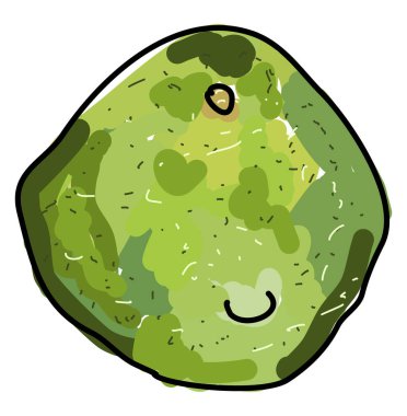 Pomelo, illüstrasyon, beyaz arka plan vektör.